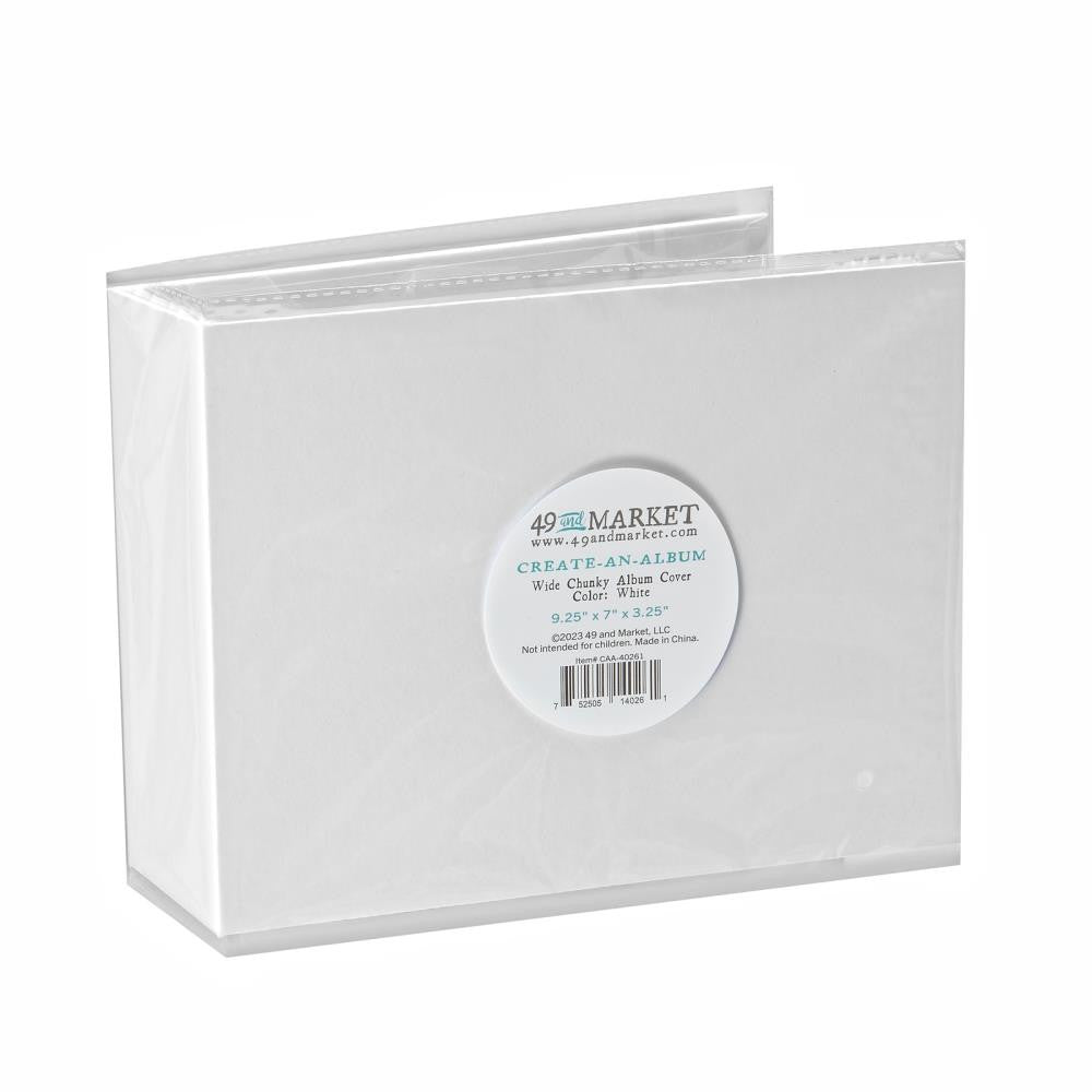 49 en Market Maak een album met een witte, brede, dikke albumhoes